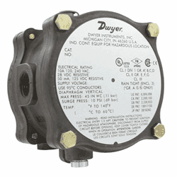 Toon details voor Dwyer drukverschilschakelaar ATEX serie 1950G Afbeelding van Dwyer drukverschilschakelaar ATEX serie 1950G